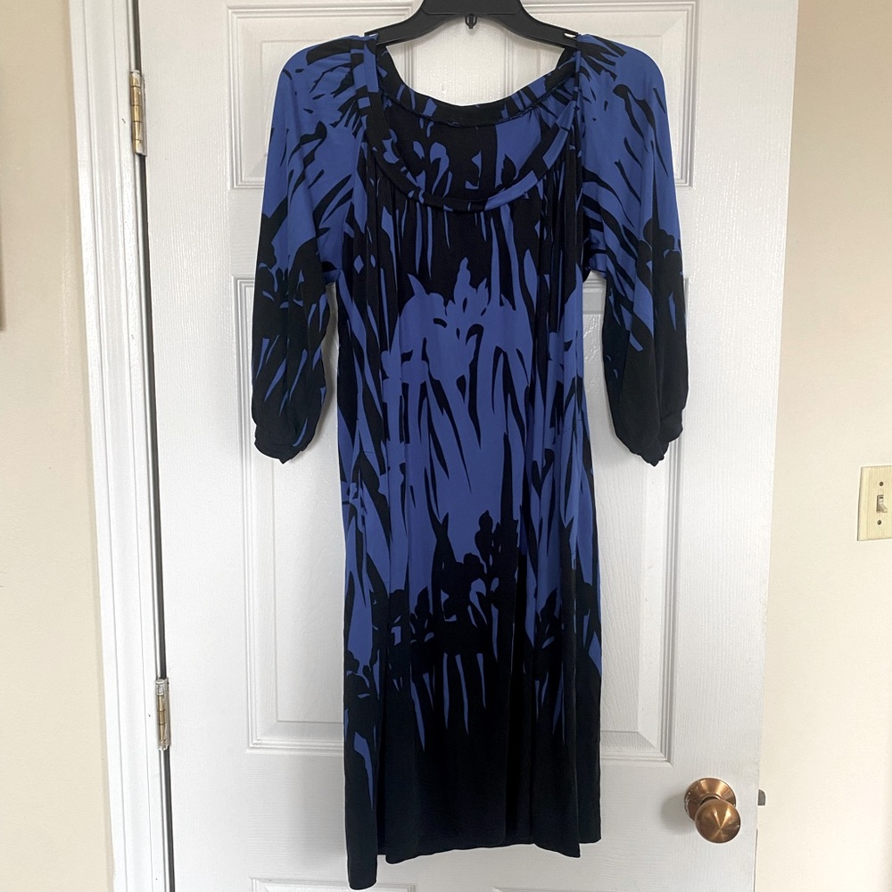 Long Sleeve Dress Black/Blue (Size M)